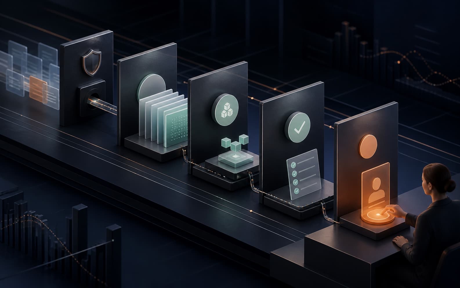 Governed AI agent workflow with verification and human approval